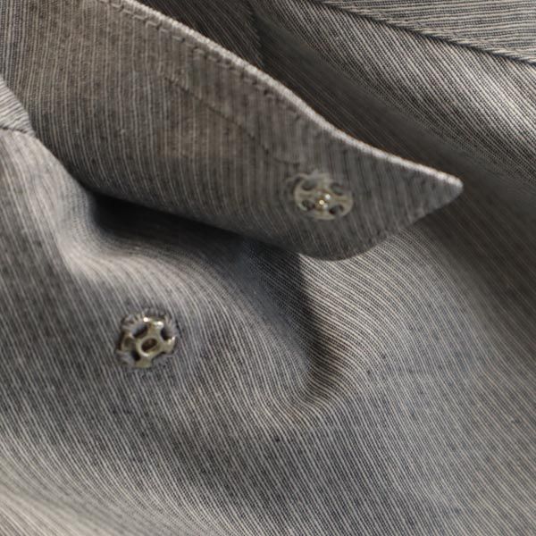 LANVIN ランバン 日本製 長袖 シャツ M グレー系 メンズ