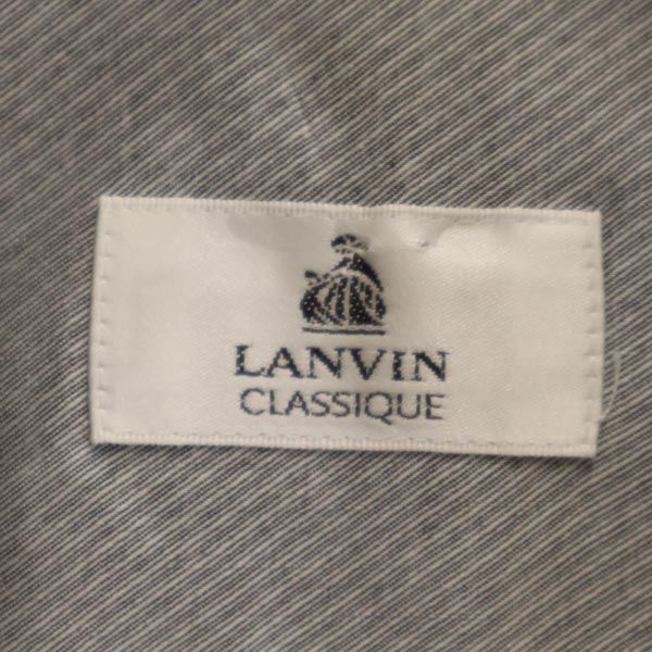 LANVIN ランバン 日本製 長袖 シャツ M グレー系 メンズ