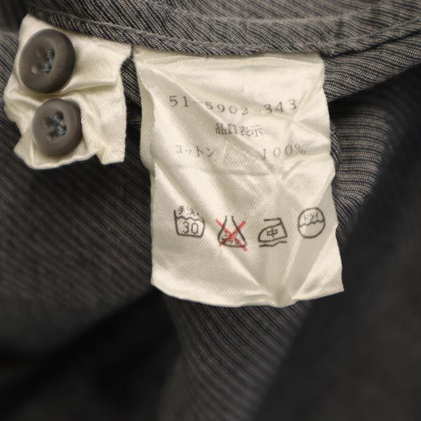 LANVIN ランバン 日本製 長袖 シャツ M グレー系 メンズ