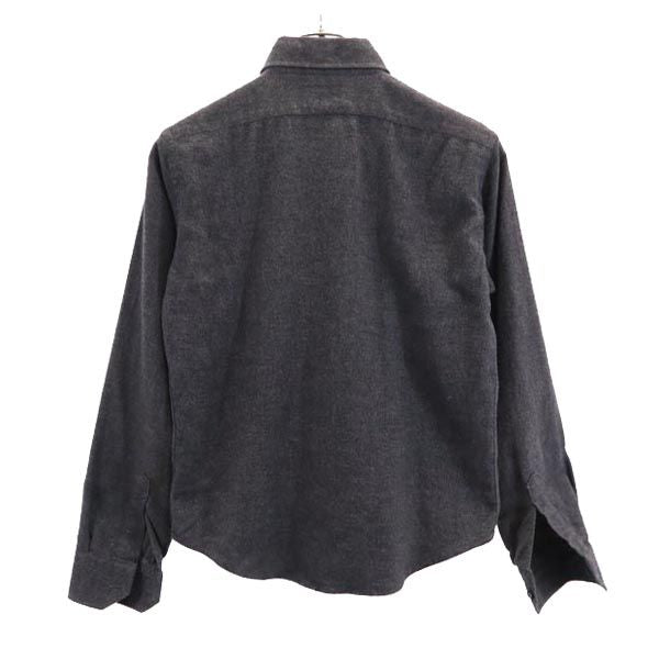 ETRO エトロ イタリア製 長袖 ボタンダウンシャツ 38 グレー系 レディース