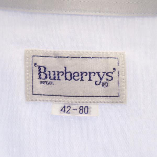 Burberrys バーバリーズ 90s オールド リネンブレンド 長袖 シャツ 42 ブルー系 メンズ