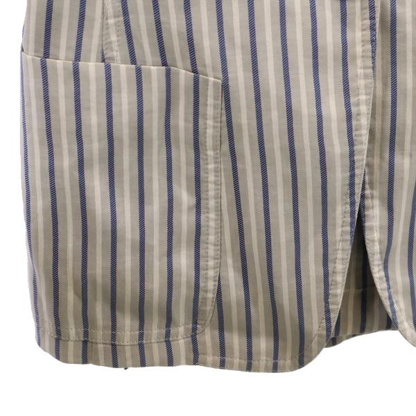 ARMANI アルマーニ イタリア製 ストライプ柄 パンツスーツ 上下 セットアップ 4 グレー系 レディース