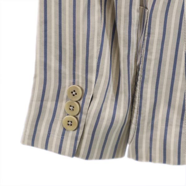 ARMANI アルマーニ イタリア製 ストライプ柄 パンツスーツ 上下 セットアップ 4 グレー系 レディース