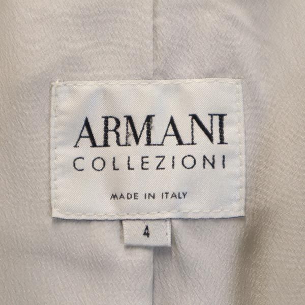 ARMANI アルマーニ イタリア製 ストライプ柄 パンツスーツ 上下 セットアップ 4 グレー系 レディース