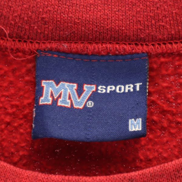 MV SPORT エムブイスポーツ 長袖 スウェット トレーナー M レッド メンズ