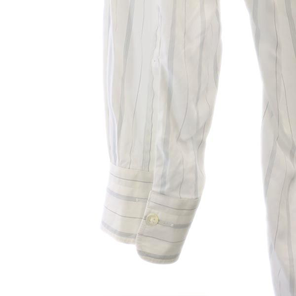 Burberrys バーバリーズ 90s オールド ストライプ柄 長袖 シャツ 42-80 白×グレー メンズ