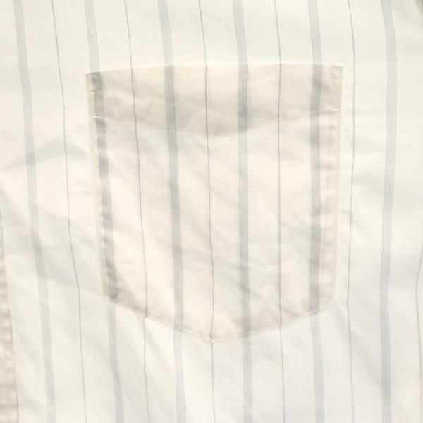 Burberrys バーバリーズ 90s オールド ストライプ柄 長袖 シャツ 42-80 白×グレー メンズ