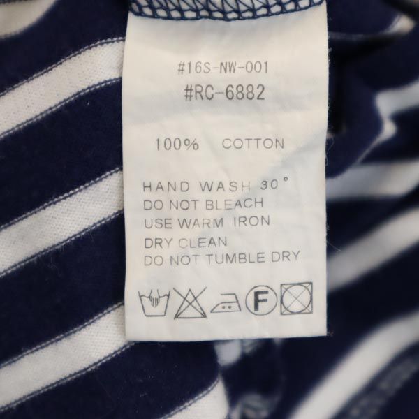 ORCIVAL オーシバル 日本製 ボーダー柄 7分袖 ボートネック Tシャツ 1 白×ネイビー レディース