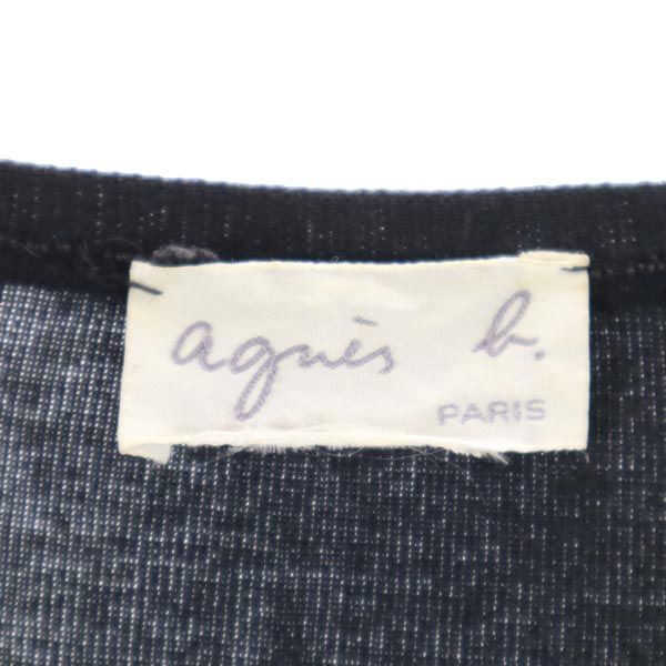 agnes b. アニエスベー 長袖 ニット カーディガン ブラック系 レディース