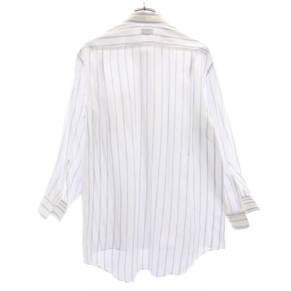 Burberrys バーバリーズ 90s リネンブレンド ストライプ 長袖 シャツ 42 ホワイト系 メンズ