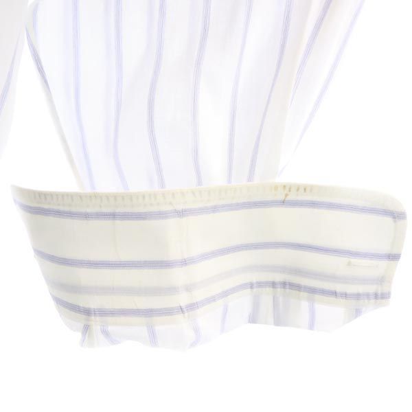 Burberrys バーバリーズ 90s リネンブレンド ストライプ 長袖 シャツ 42 ホワイト系 メンズ