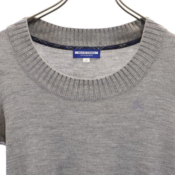 BURBERRY BLUE LABEL バーバリーブルーレーベル 三陽商会 長袖 セーター 38 グレー系 ニット レディース