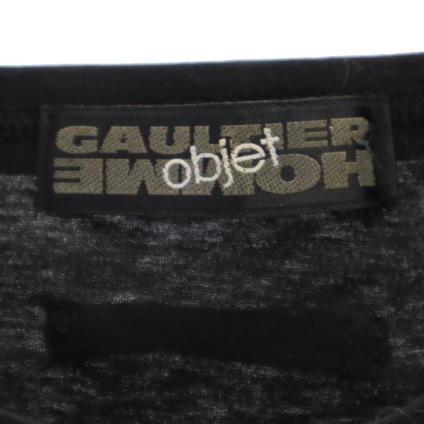 GAULTIER HOMME objet ゴルチェオムオブジェ 日本製 長袖 Tシャツ free ブラック系 ロンT メンズ
