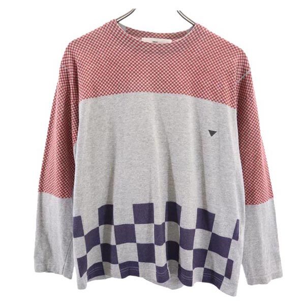 TOGA VIRILIS トーガ ビリリース 長袖 Tシャツ 44 グレー×赤×青 メンズ