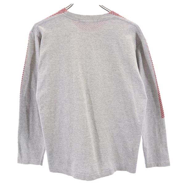 TOGA VIRILIS トーガ ビリリース 長袖 Tシャツ 44 グレー×赤×青 メンズ