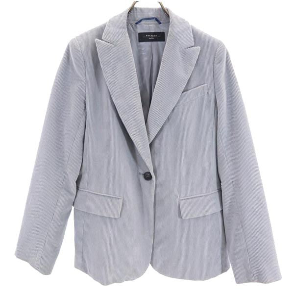 WEEKENDS MaxMara ウィークエンド マックスマーラ コーデュロイ コーデュロイ テーラードジャケット 40 グレー レディース