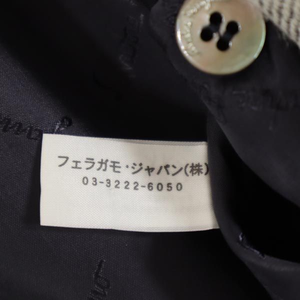 Salvatore Ferragamo サルヴァトーレフェラガモ イタリア製 スカートスーツ 上下 セットアップ 38 黒系 ジャケット レディース