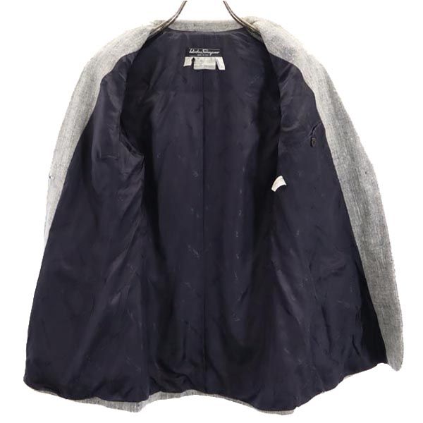 Salvatore Ferragamo サルヴァトーレフェラガモ イタリア製 スカートスーツ 上下 セットアップ 38 黒系 ジャケット レディース