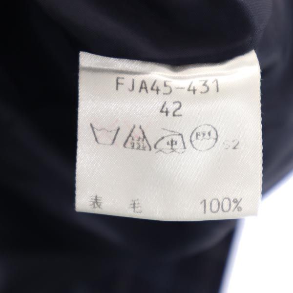 Burberrys バーバリーズ 90s オールド 三陽商会 ウール チェック柄 スカートスーツ 上下 セットアップ 42 ネイビー系 ジャケット レディース