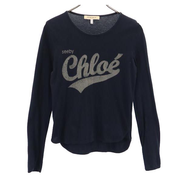 SEE BY CHLOE シーバイクロエ 長袖 Tシャツ F 36 ブラック ロンT レディース