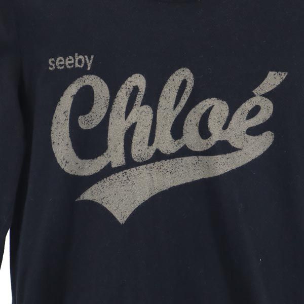 SEE BY CHLOE シーバイクロエ 長袖 Tシャツ F 36 ブラック ロンT レディース