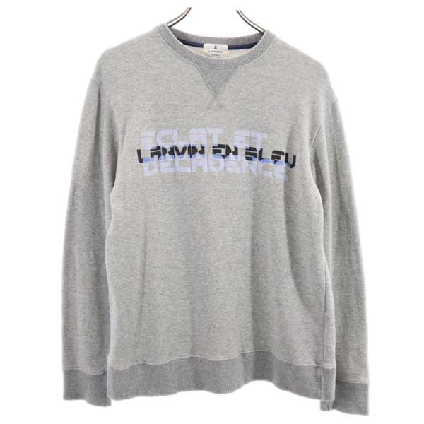 LANVIN en Bleu ランバンオンブルー 日本製 長袖 スウェット トレーナー 48 グレー系 メンズ