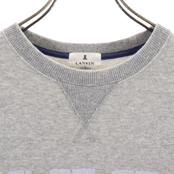 LANVIN en Bleu ランバンオンブルー 日本製 長袖 スウェット トレーナー 48 グレー系 メンズ
