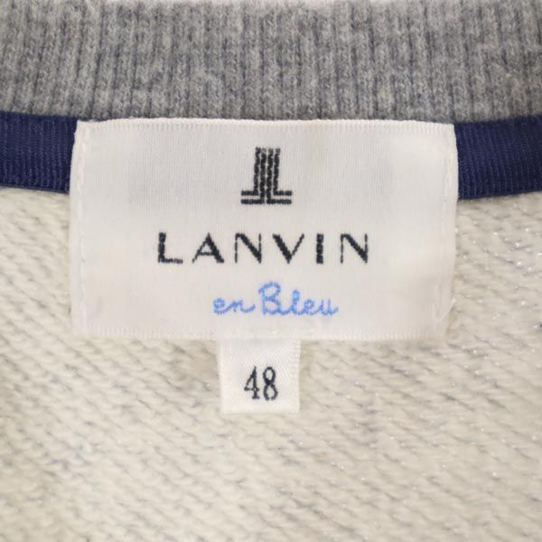 LANVIN en Bleu ランバンオンブルー 日本製 長袖 スウェット トレーナー 48 グレー系 メンズ