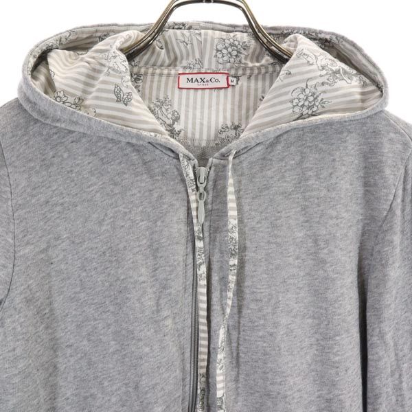 MAX&CO マックスアンドコー 長袖 スウェット ジップパーカー M グレー系 レディース