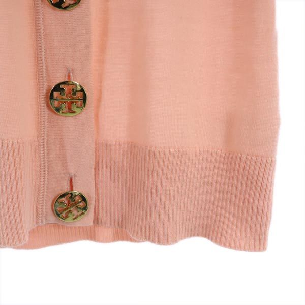 Tory Burch トリーバーチ ウール 長袖 ニット カーディガン XS ピンク系 レディース