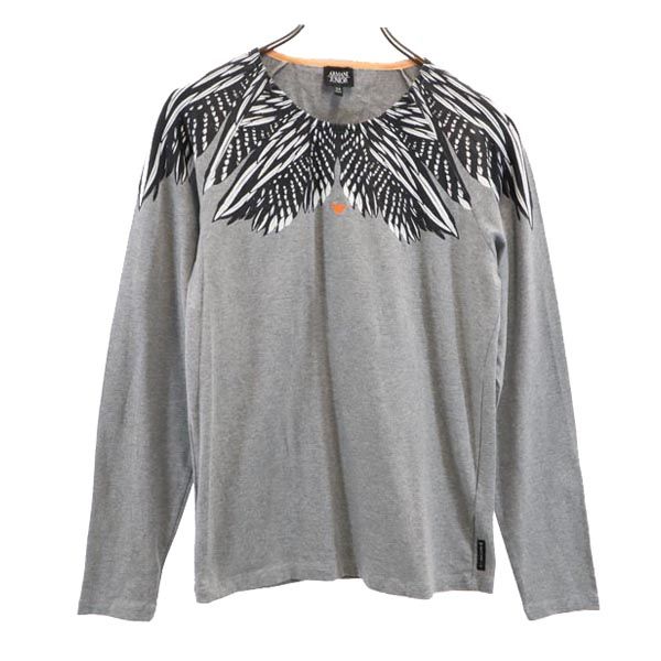 ARMANI JUNIOR アルマーニジュニア 長袖 Tシャツ 14A165cm グレー系 ロンT キッズ