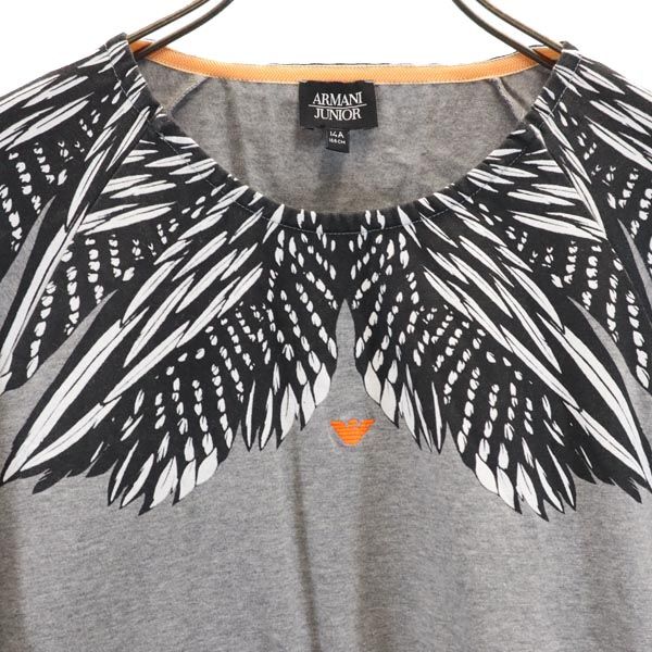 ARMANI JUNIOR アルマーニジュニア 長袖 Tシャツ 14A165cm グレー系 ロンT キッズ