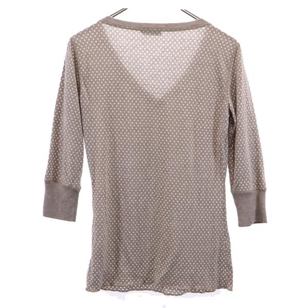MAX&CO マックスアンドコー ドット 7分袖 カットソー M 茶系 レディース