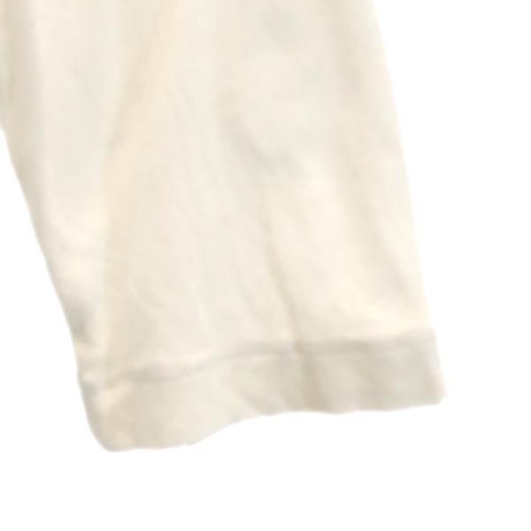 tricot COMME des GARCONS トリココムデギャルソン 2016年 リネンブレンド 7分袖 フリル カットソー M ホワイト系 レディース