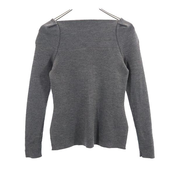Rene ルネ 日本製 ウールブレンド 長袖 ニット カットソー 34 グレー系 レディース