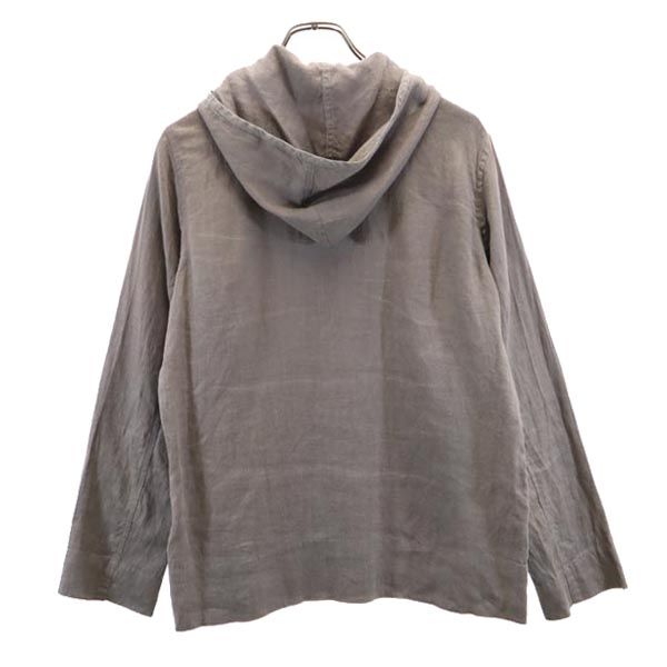 GAP ギャップ オールド リネン プルオーバー ジャケット XS グレー系 フード レディース