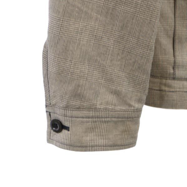 PS Paul Smith ピーエスポールスミス リネンブレンド チェック柄 ジャケット M ブラック系 メンズ