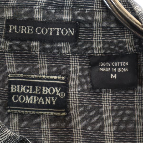 BUGLE BOY ビューグルボーイ オールド チェック 長袖 ボタンダウンシャツ M グレー系 メンズ