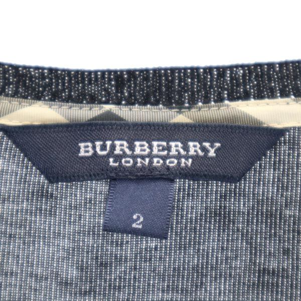 BURBERRY バーバリー 三陽商会 シルク 長袖 カットソー 2 黒系 レディース