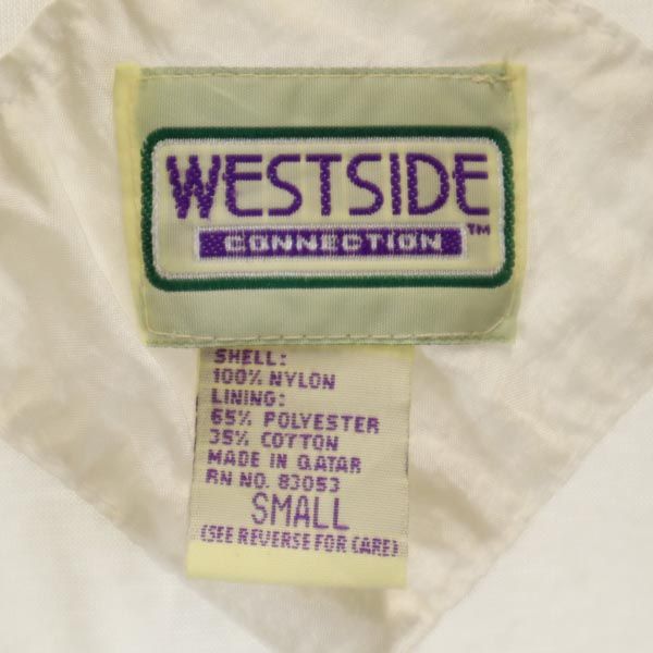 WEST SIDE ウエストサイド 90s オールド 総柄 ナイロンジャケット S ホワイト系 メンズ