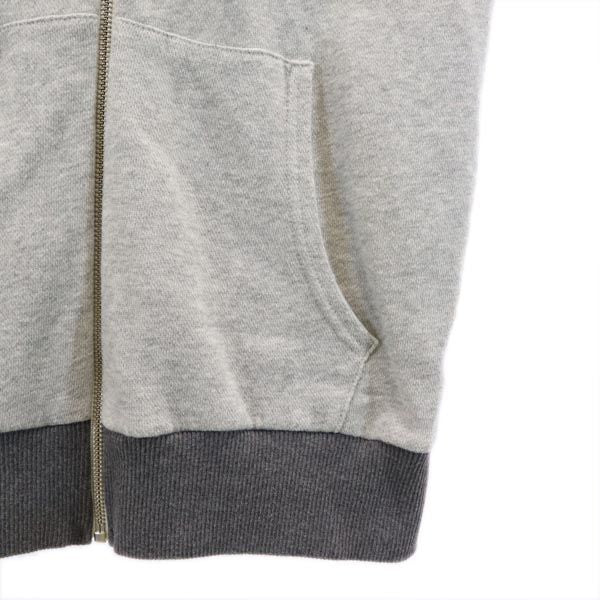 メゾンキツネ 長袖 ジップパーカー S グレー MAISON KITSUNE メンズ