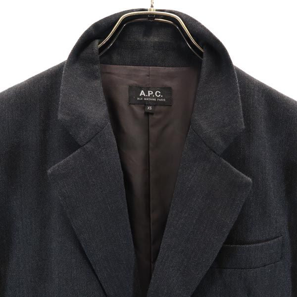 A.P.C. アーペーセー ウールブレンド テーラードジャケット XS ネイビー メンズ