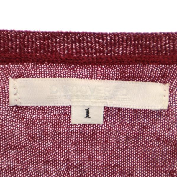 DISCOVERED ディスカバード ウール Vネック Vネック セーター 1 レッド系 ニット メンズ