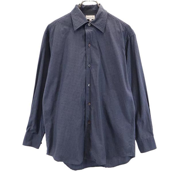 Paul Smith ポールスミス 総柄 長袖 シャツ M ネイビー系 メンズ