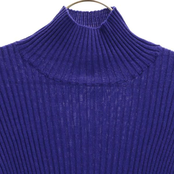 PAULE KA ポールカ 長袖 セーター S ネイビー系 リブニット レディース