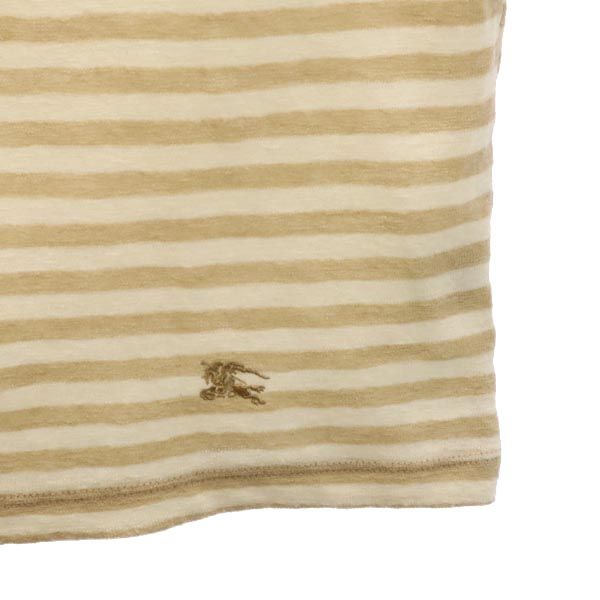 BURBERRY バーバリー 三陽商会 ボーダー 長袖 セーター 4 ベージュ系 ニット レディース