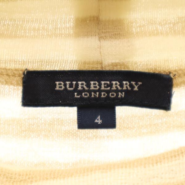 BURBERRY バーバリー 三陽商会 ボーダー 長袖 セーター 4 ベージュ系 ニット レディース