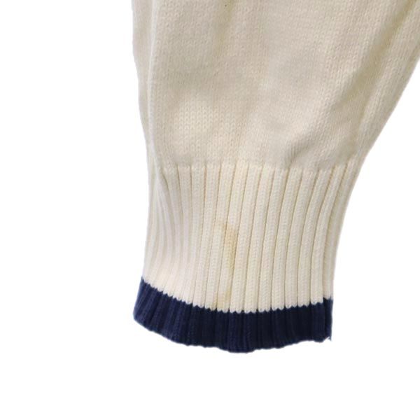 PEARLY GATES パーリーゲイツ 日本製 ゴルフ 長袖 ハーフジップ セーター 4 ホワイト系 ニット メンズ