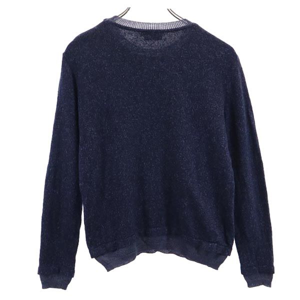 MAX&CO マックスアンドコー アンゴラブレンド 長袖 レイヤード風 セーター M ネイビー系 ネップ ニット レディース