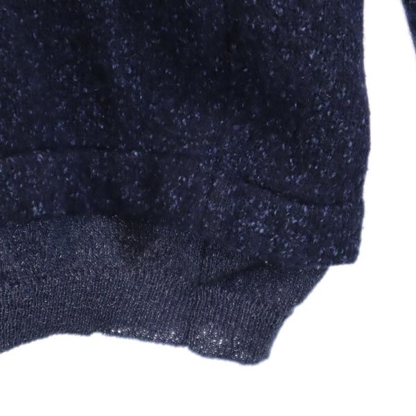 MAX&CO マックスアンドコー アンゴラブレンド 長袖 レイヤード風 セーター M ネイビー系 ネップ ニット レディース